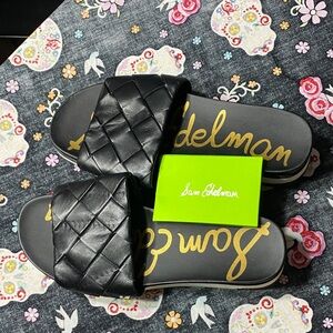 Sam Edelman Black Woven Slide Sandals Women’s Size 8.5